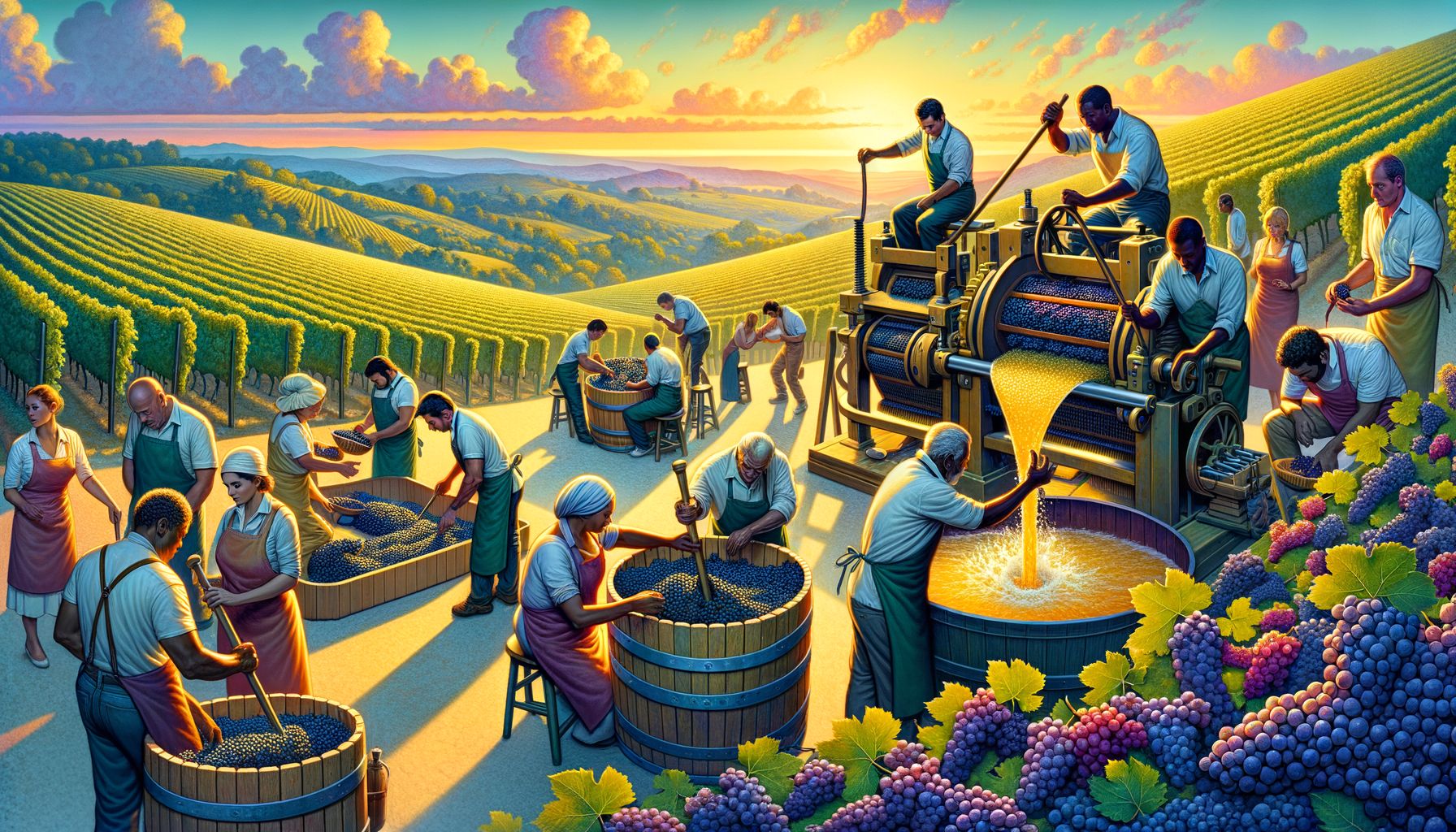 Crushing, Pressing, and Juice Extraction